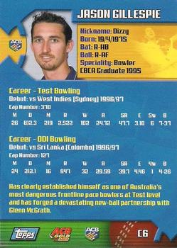 2002 Topps ACB Gold - ACB Contracts #C6 Jason Gillespie Back