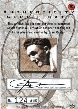 1998-99 Select Tradition Hobby Exclusive - Hero Signatures #HS3 Alan Davidson Back