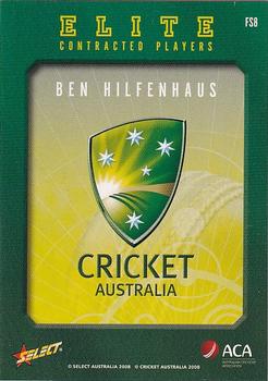 2008-09 Select Cricket Australia - Cricket Australia Elite Contracted Players #FS8 Ben Hilfenhaus Back