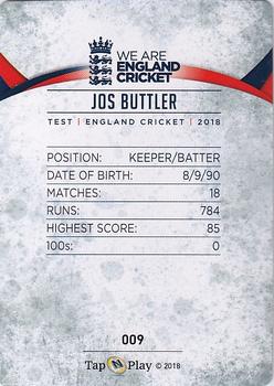 2018 Tap 'N' Play We are England Cricket - Silver Foil #009 Jos Buttler Back