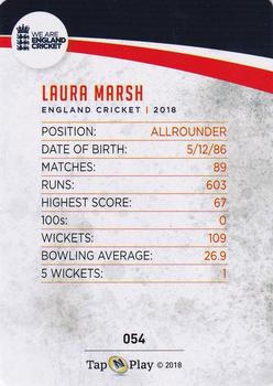 2018 Tap 'N' Play We are England Cricket - Silver Foil #054 Laura Marsh Back
