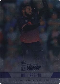 2018 Tap 'N' Play We are England Cricket - Silver Foil #071 Adil Rashid Front