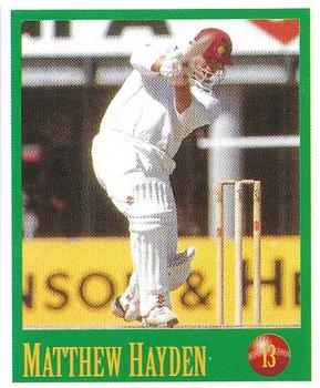1996-97 Select Stickers #13 Matthew Hayden Front