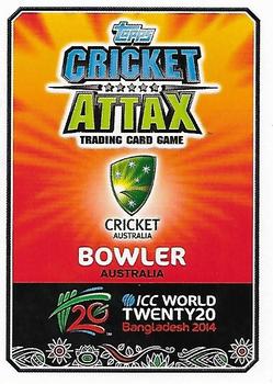 2014 Topps Cricket Attax ICC World Twenty20 #19 Clint McKay Back