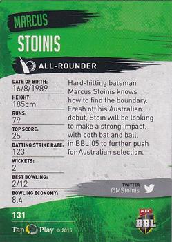 2015-16 Tap 'N' Play CA/BBL Cricket #131 Marcus Stoinis Back