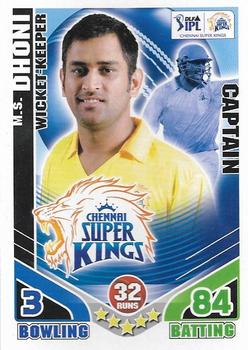 2011 Topps Cricket Attax IPL #NNO M.S. Dhoni Front