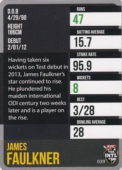 2014-15 Tap 'N' Play CA/BBL Cricket #039 James Faulkner Back