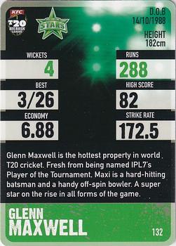 2014-15 Tap 'N' Play CA/BBL Cricket #132 Glenn Maxwell Back