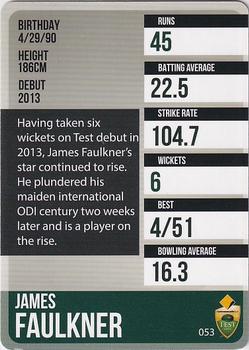 2014-15 Tap 'N' Play CA/BBL Cricket - Silver #053 James Faulkner Back