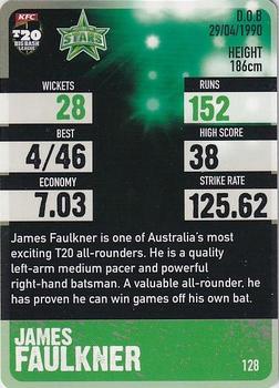 2014-15 Tap 'N' Play CA/BBL Cricket - Gold #128 James Faulkner Back