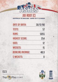 2017-18 Tap 'N' Play Ashes - Gold #023 Joe Root Back