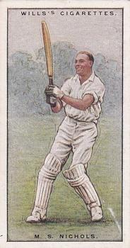 1928 Wills's Cricketers 2nd Series #33 Maurice Nichols Front