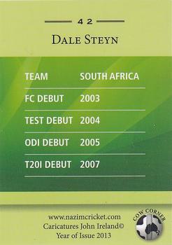 2013 Cow Corner Cricket Character Cards #42 Dale Steyn Back