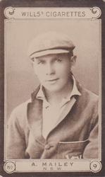 1926 Wills's Cricketers #9 Arthur Mailey Front