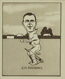1926 R & J Hill Caricatures Of Famous Cricketers (Large) #5 Jack Gregory Front