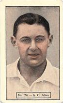 1934-35 Allen's Cricketers #26 George Allen Front