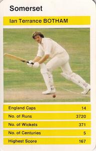 1979 Top Trumps County Cricketers #NNO Ian Terrence Botham Front