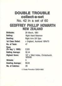 1985-86 A.P.D. Snack Foods Double Trouble Cricket #42 Geoffrey Phillip Howarth Back