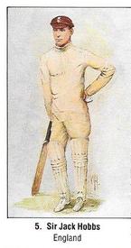 1987 Sunday Times 200 Years Of Cricket Stickers #5 Jack Hobbs Front