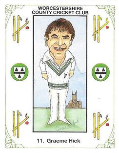 1989 Cofton Collections Worcestershire County Cricket Club #11 Graeme Hick Front