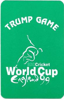 1999 Universal Cricket World Cup Trump Game #8♦ Sachin Tendulkar Back