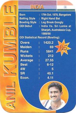 1999 Cricket Is War #NNO Anil Kumble Front