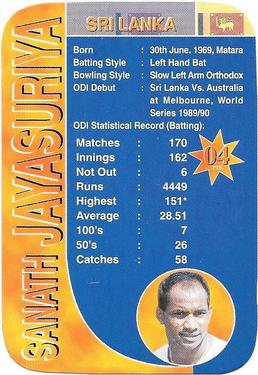 1999 Cricket Is War #NNO Sanath Jayasuriya Front