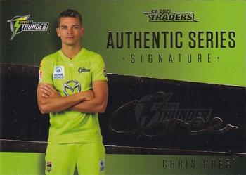 2021-22 TLA Traders Cricket Australia - Authentic Series Signatures Gold Foil #AS 9 Chris Green Front