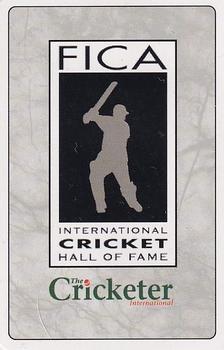 1998 FICA International Cricket Hall Of Fame #9♠ Sydney Barnes Back