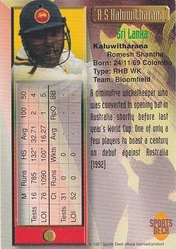 1997 Sports Deck Cricket #47 R.S. Kaluwitharana Back