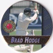 1995 Crown & Andrews Cricket Test Series & Sheffield Shield POG Pack Milk Caps - Gold Foil Parallel #C96 Brad Hodge Front