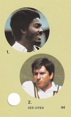 1977 World Series Cricket Souvenir Cassette Cards #44 Michael Holding / Majid Khan Front