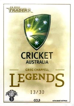 2021-22 TLA Traders Cricket Australia - Legends Case Cards #CCL3 Greg Chappell Back