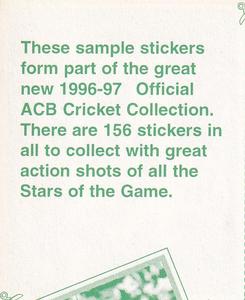 1996-97 Select Stickers - Sample Stickers #3 Shane Warne Back