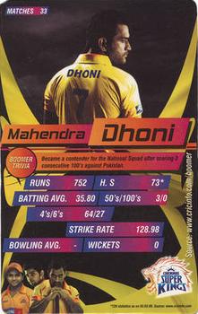 2009-10 Boomer IPL #NNO Mahendra Dhoni Front