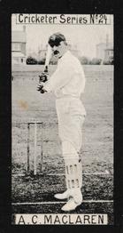 1901 Clarke's Cricketer Series #24 Archie MacLaren Front