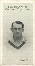 1907 Taddy & Co. South African Cricket Team #NNO Stanley Snooke Front