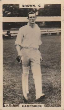 1923-25 Godfrey Phillips Cricketers #73 George Brown Front