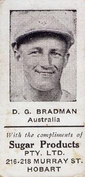 1934 Sugar Products Cricketers #NNO Don Bradman Front