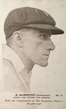 1930 Bungalow Theatre Australian Cricketers #3 Alec Hurwood Front