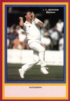 1993 County Print Services County Cricketers Autograph Series #15 Ian Botham Front
