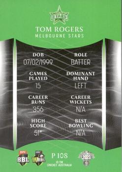 2023-24 TLA Traders Cricket Australia Luxe - Silver #P 108 Tom Rogers Back