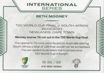 2023-24 TLA Traders Cricket Australia Luxe - International Series #IS 32 Beth Mooney Back