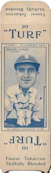 1950 Carreras Cigarettes 50 Famous Cricketers - Uncut Singles #43 Godfrey Evans Front