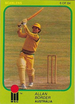 1981 Scanlens Cricket #6 Allan Border Front