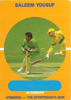 1989-90 Scanlens Stimorol Cricket #68 Saleem Yousuf Front
