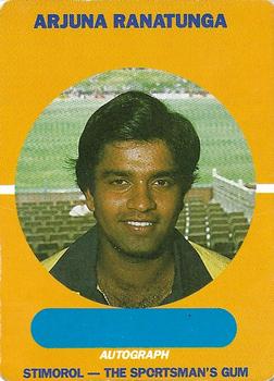 1989-90 Scanlens Stimorol Cricket #73 Arjuna Ranatunga Front