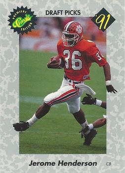 1991 Classic #38 Jerome Henderson Front