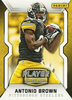 2014 Panini Player of the Day #13 Antonio Brown Front
