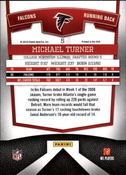 2010 Donruss Elite #5 Michael Turner Back